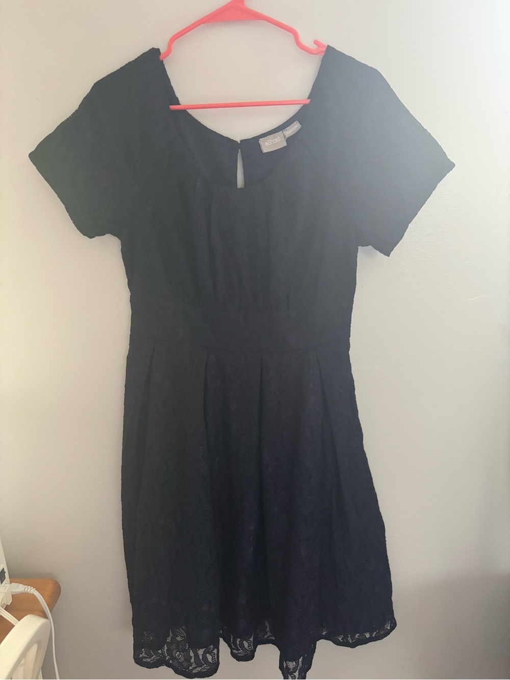 Classic Black Lace Fit-and-Flare Dress
